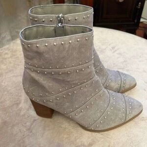 *Hippie Laundry* MADDA Sz 9 Grey Studded Ankle Booties EUC!!
